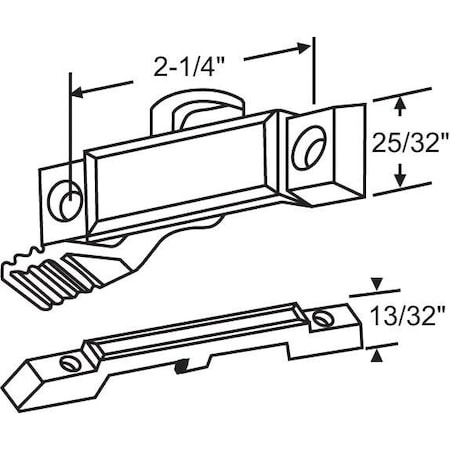 Strybuc Sash Lock with Keeper Chrome 50-601A